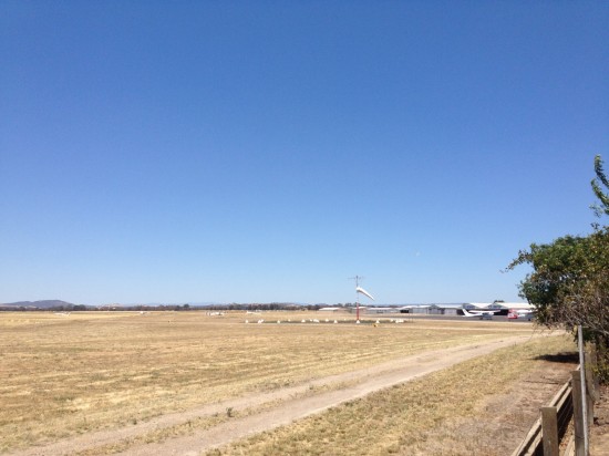 Benalla Airfield. Big and hot.